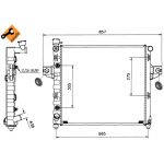 Radiaator, mootorijahutus NRF 58112