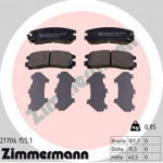 Piduriklotsi komplekt, ketaspidur ZIMMERMANN 21706.155.1