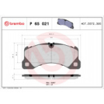 Piduriklotsi komplekt, ketaspidur BREMBO P 65 021