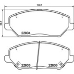 Piduriklotsi komplekt, ketaspidur BREMBO P 30 110
