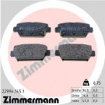 Piduriklotsi komplekt, ketaspidur ZIMMERMANN 22994.145.1
