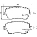 Piduriklotsi komplekt, ketaspidur HELLA 8DB 355 012-301