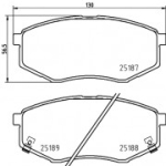Piduriklotsi komplekt, ketaspidur HELLA 8DB 355 037-981