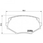 Piduriklotsi komplekt, ketaspidur BREMBO P 49 020