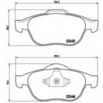 Piduriklotsi komplekt, ketaspidur BREMBO P 68 032
