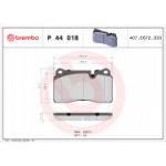 Piduriklotsi komplekt, ketaspidur BREMBO P 44 018