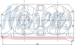 Ventilaator, mootorijahutus NISSENS 85109