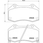 Piduriklotsi komplekt, ketaspidur BREMBO P 59 094