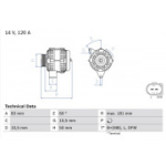 Generaator BOSCH 0 986 047 530