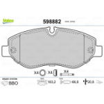 Piduriklotsi komplekt, ketaspidur VALEO 598882