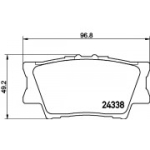 Piduriklotsi komplekt, ketaspidur HELLA 8DB 355 006-881