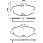 Piduriklotsi komplekt, ketaspidur HELLA 8DB 355 018-731