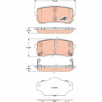 Piduriklotsi komplekt, ketaspidur TRW GDB3449
