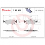 Piduriklotsi komplekt, ketaspidur BREMBO P 23 079