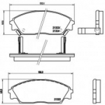 Piduriklotsi komplekt, ketaspidur BREMBO P 28 016