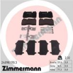 Piduriklotsi komplekt, ketaspidur ZIMMERMANN 24098.170.3