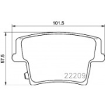 Piduriklotsi komplekt, ketaspidur BREMBO P 11 040