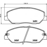 Piduriklotsi komplekt, ketaspidur HELLA 8DB 355 012-371
