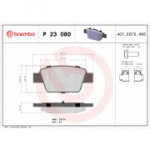 Piduriklotsi komplekt, ketaspidur BREMBO P 23 080