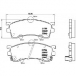 Piduriklotsi komplekt, ketaspidur BREMBO P 49 023