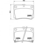Piduriklotsi komplekt, ketaspidur BREMBO P 54 026