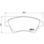 Piduriklotsi komplekt, ketaspidur BREMBO P 68 034