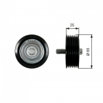 Seade ja juhtrull, soonrihm GATES T36433