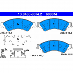 Piduriklotsi komplekt, ketaspidur ATE 13.0460-8014.2