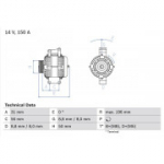 Generaator BOSCH 0 986 043 910