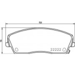 Piduriklotsi komplekt, ketaspidur BREMBO P 11 041