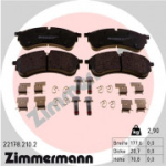 Piduriklotsi komplekt, ketaspidur ZIMMERMANN 22178.210.2