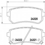 Piduriklotsi komplekt, ketaspidur HELLA 8DB 355 006-961