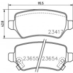 Piduriklotsi komplekt, ketaspidur HELLA 8DB 355 018-781