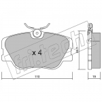 Piduriklotsi komplekt, ketaspidur fri.tech. 063.0