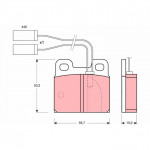 Piduriklotsi komplekt, ketaspidur TRW GDB363