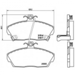 Piduriklotsi komplekt, ketaspidur BREMBO P 28 020