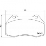 Piduriklotsi komplekt, ketaspidur BREMBO P 68 036
