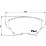 Piduriklotsi komplekt, ketaspidur BREMBO P 49 029
