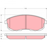 Piduriklotsi komplekt, ketaspidur TRW GDB3390