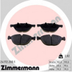 Piduriklotsi komplekt, ketaspidur ZIMMERMANN 24172.200.1