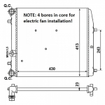 Radiaator, mootorijahutus NRF 53021A