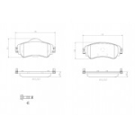 Piduriklotsi komplekt, ketaspidur BREMBO P 61 105