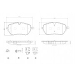 Piduriklotsi komplekt, ketaspidur BREMBO P 61 128