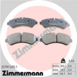 Piduriklotsi komplekt, ketaspidur ZIMMERMANN 22791.205.1