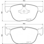 Piduriklotsi komplekt, ketaspidur HELLA 8DB 355 012-541