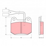 Piduriklotsi komplekt, ketaspidur TRW GDB364