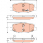 Piduriklotsi komplekt, ketaspidur TRW GDB4145