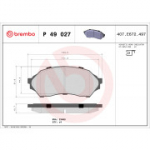 Piduriklotsi komplekt, ketaspidur BREMBO P 49 027
