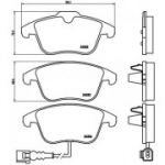 Piduriklotsi komplekt, ketaspidur BREMBO P 85 112