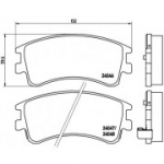 Piduriklotsi komplekt, ketaspidur BREMBO P 49 032